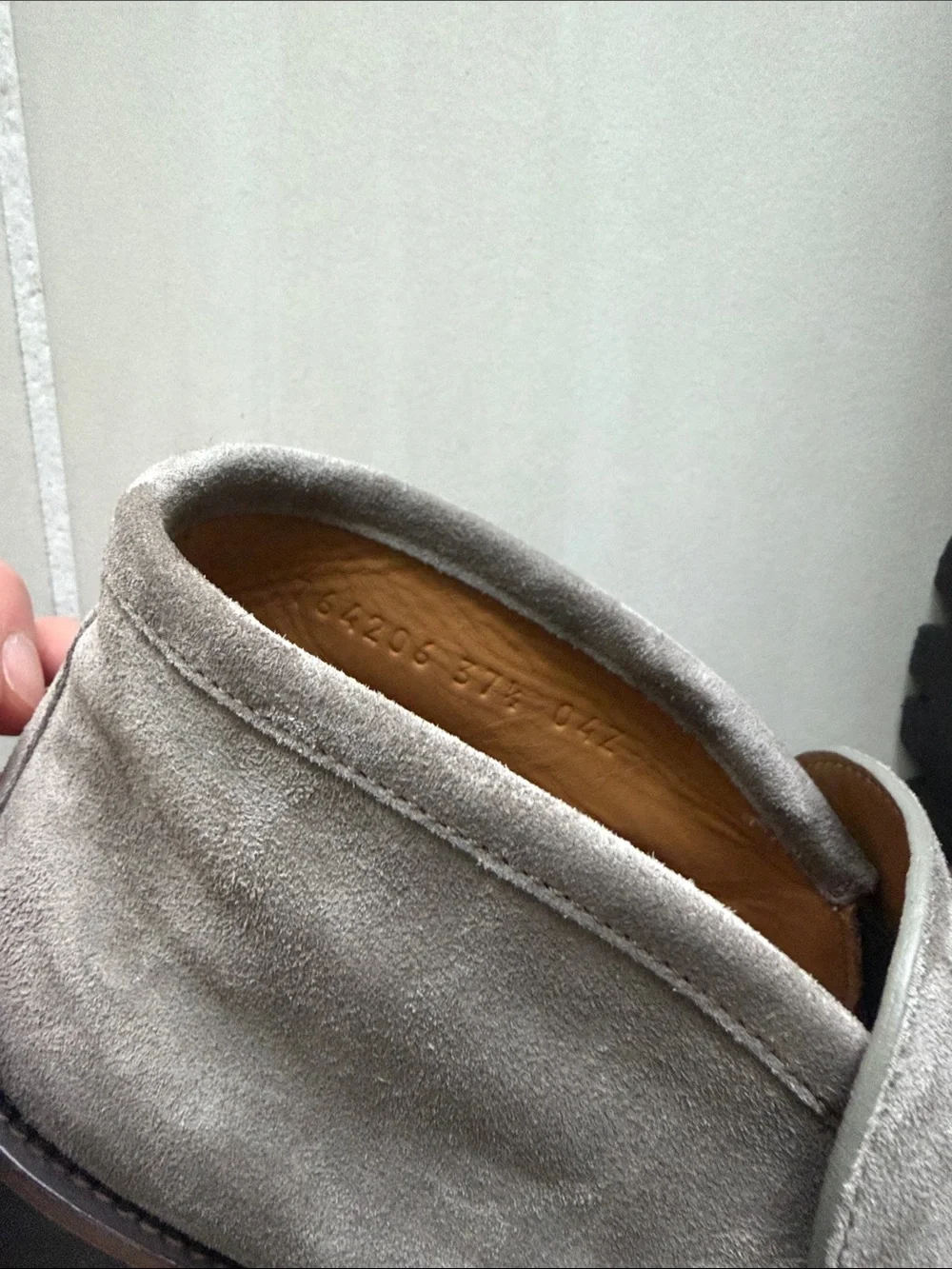 Gucci Light Gray Suede Horsebit Loafers